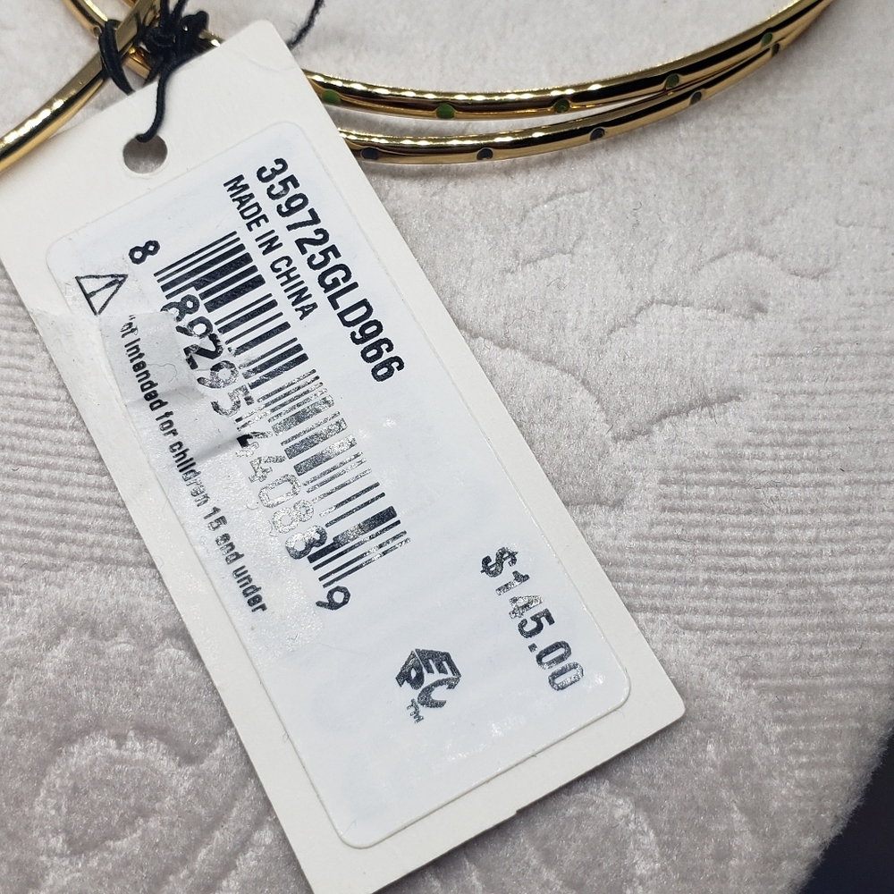 Coach bracelet Bangle Set (3) green/blue crystals - Picture 4 of 8